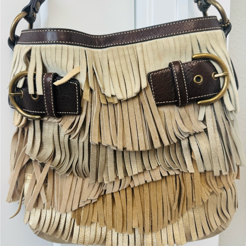 Coach Limited Edition Fringed Leather Shoulder Bag